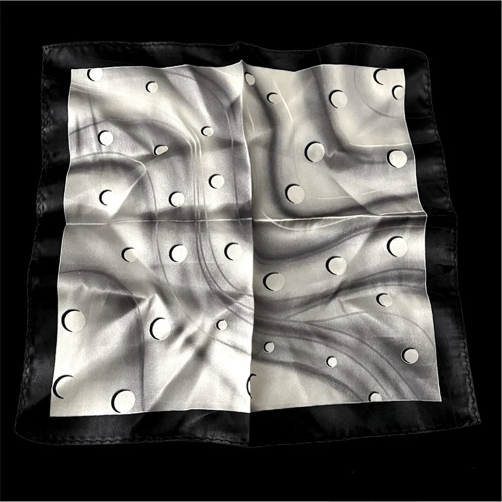 Liquid Silk Couture Pattern Carlo Palazzi Black Gray White Tie & Pocket Square